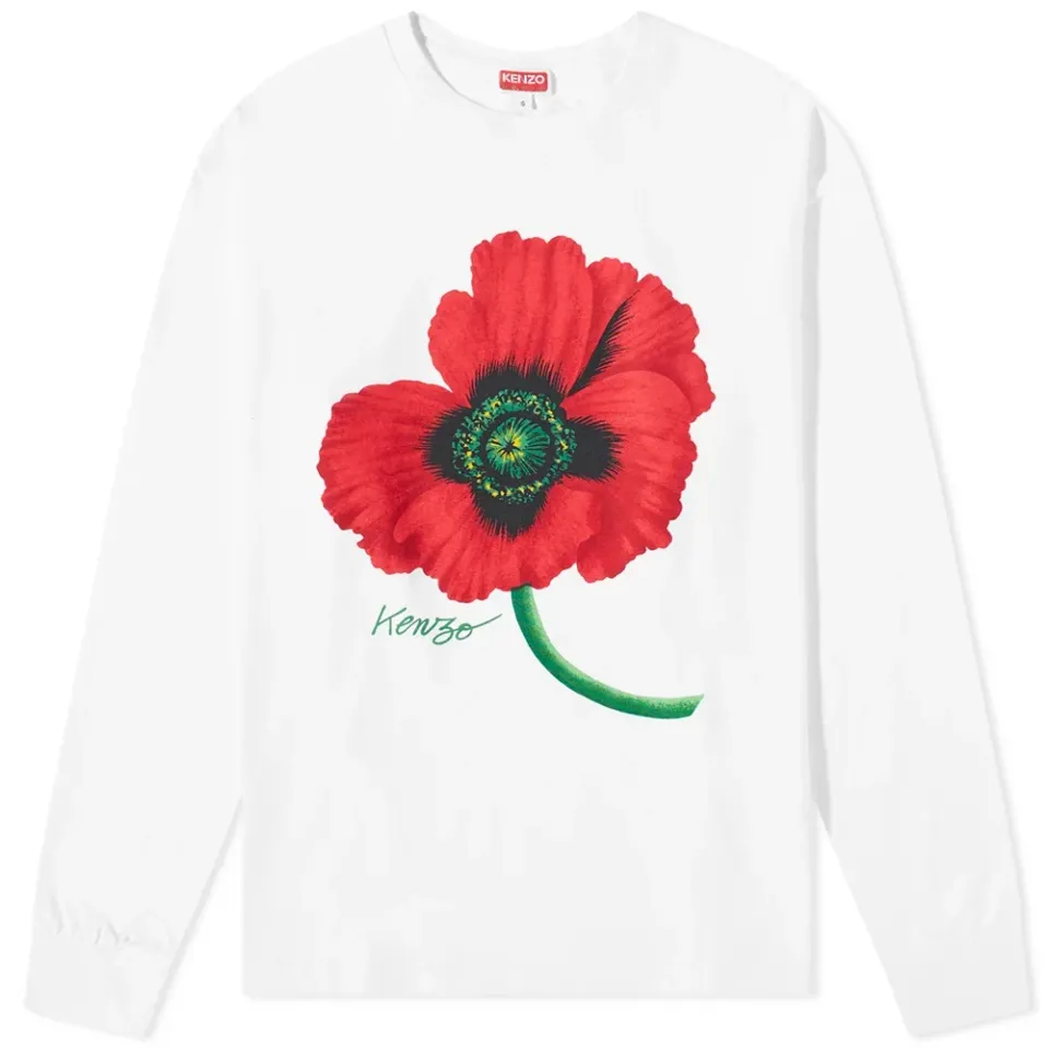 Kenzo Long Sleeve Floral Print T-Shirt
