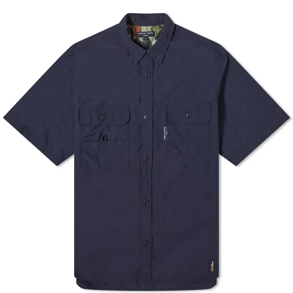 Nylon Double Pocket Short Sleeve Shi