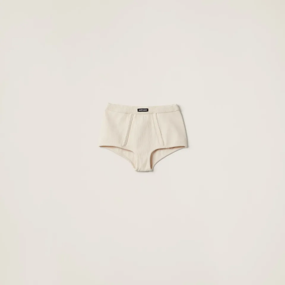 Garment-dyed ribbed boxer shorts