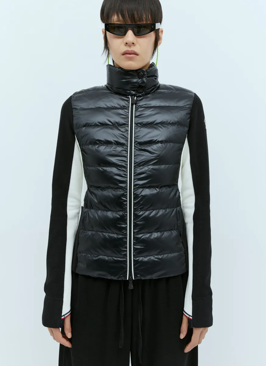 Zip-Up Down Cardigan