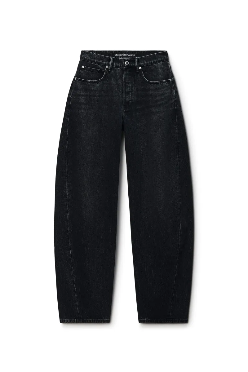 CRYSTAL HOTFIX LOGO POCKET BLOW UP JEAN