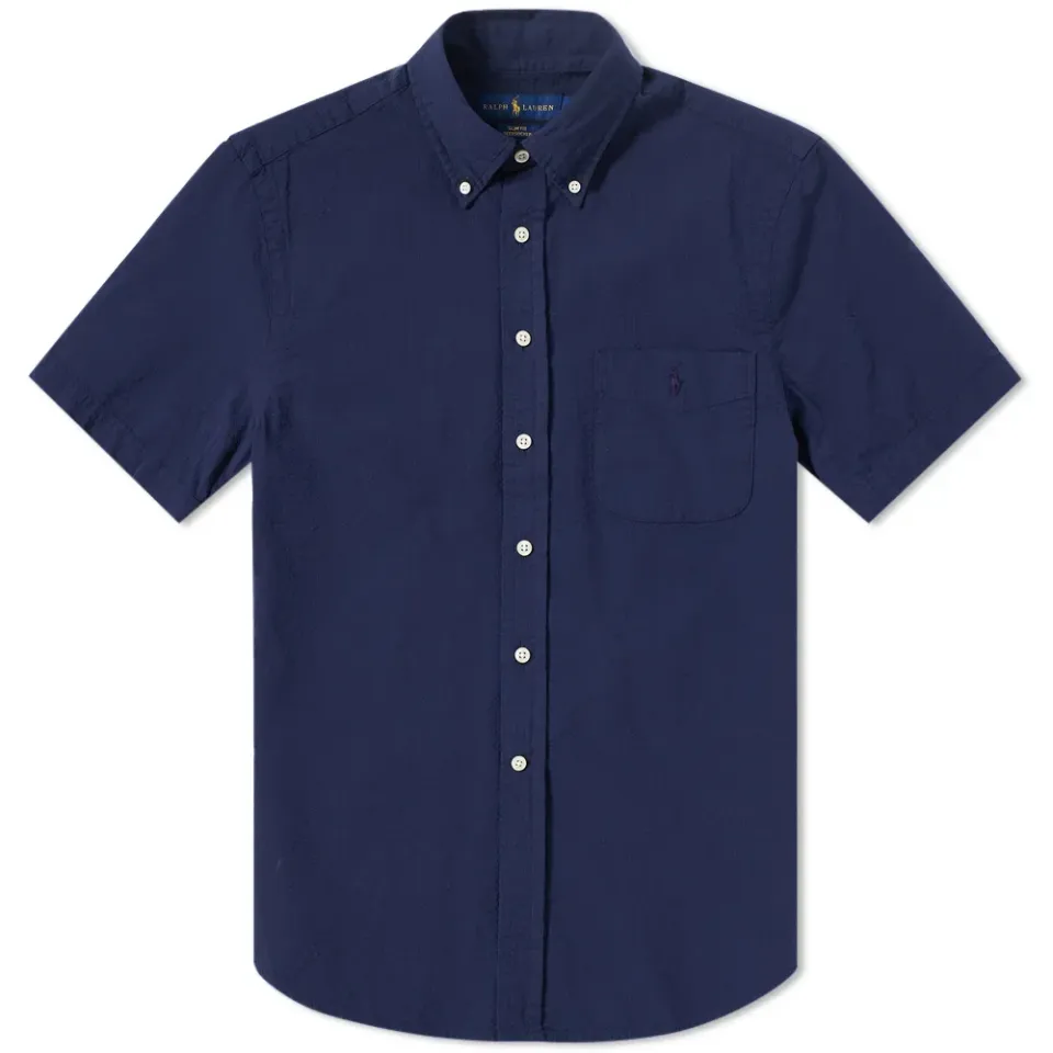 Short Sleeve Seersucker Shirt