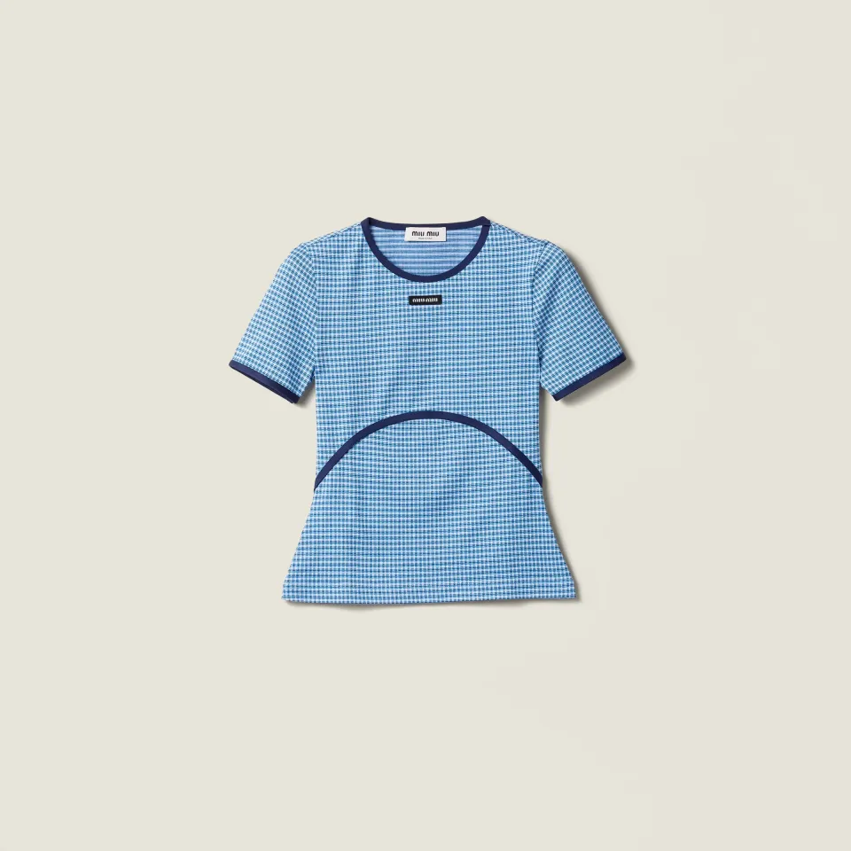 Jacquard jersey top