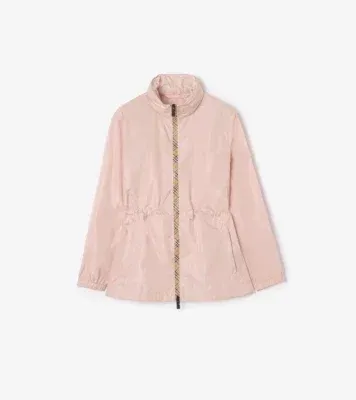 Short Nylon Blackpool Parka in Bouquet pink