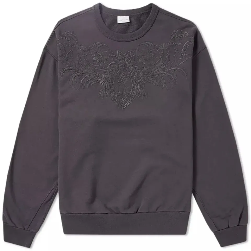 Embroidered Yoke Crew Sweat