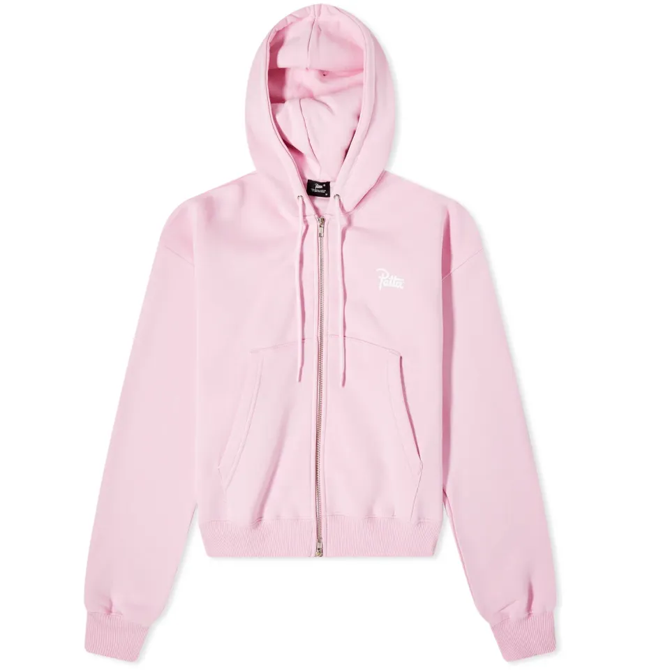 Femme Basic Cropped Zip Up Hooded Sweater