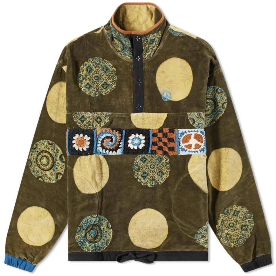 Story mfg. Velvet Polite Printed Popover Jacket