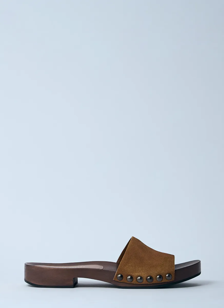 Faded Suede Clogs
