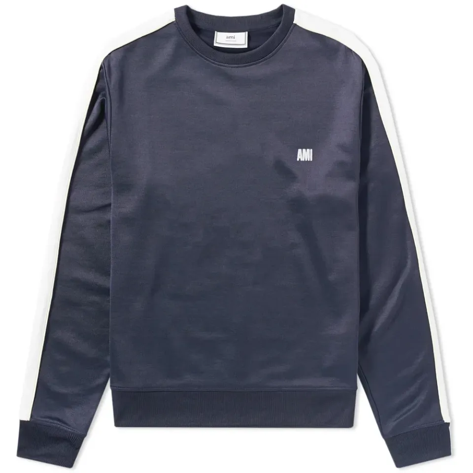AMI Taped Sports Crew Sweat