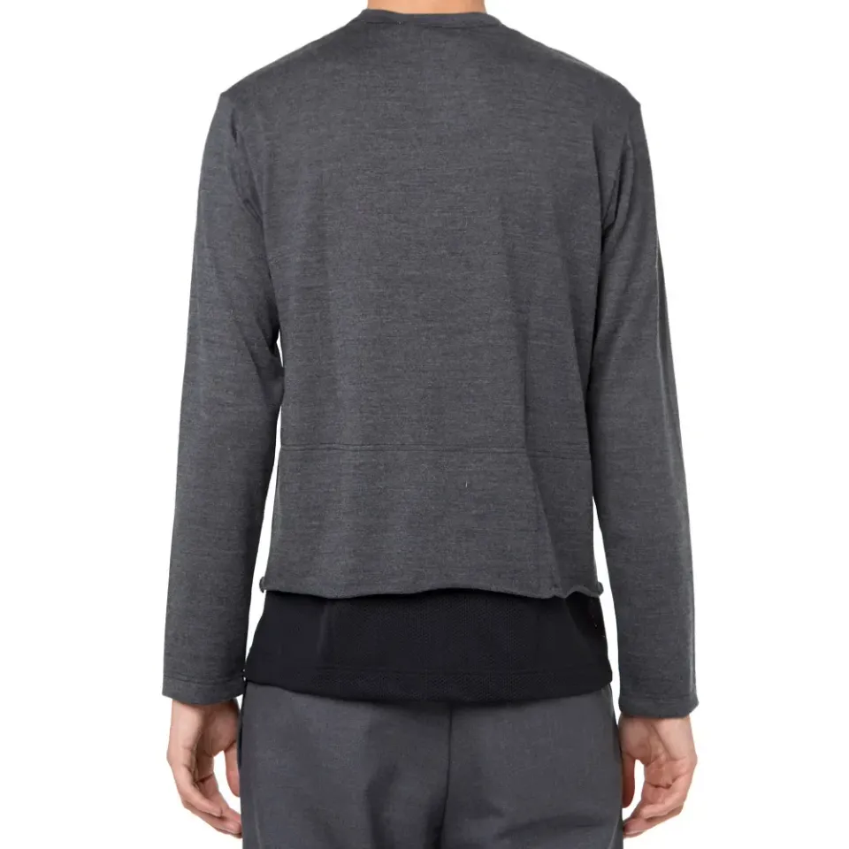 Mesh Hem Crew Neck