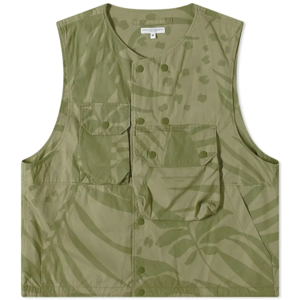 Leaf Print Cover Vest