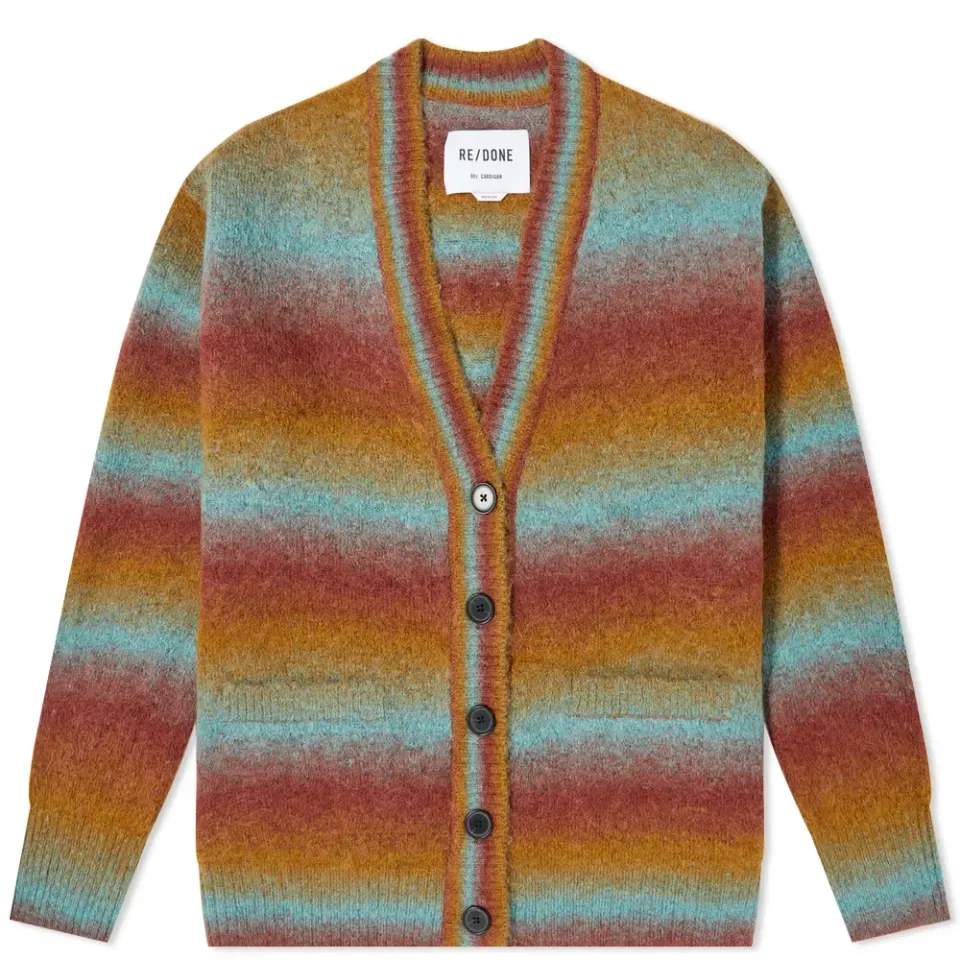 90s Oversized Stripe Cardigan