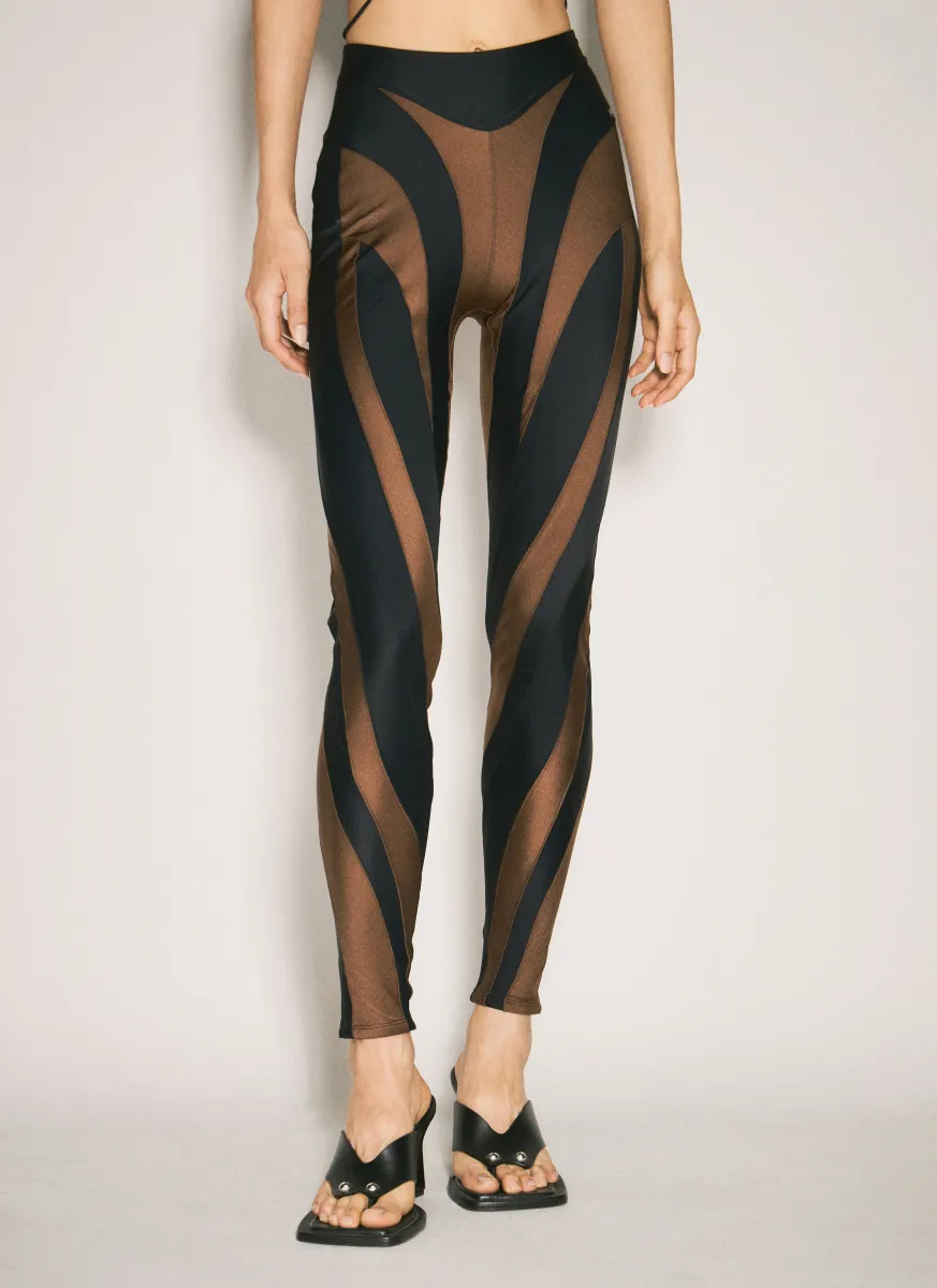 Bi-Colour Spiral Leggings