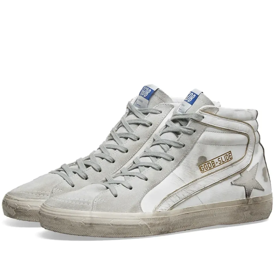 Slide Leather & Suede Sneaker