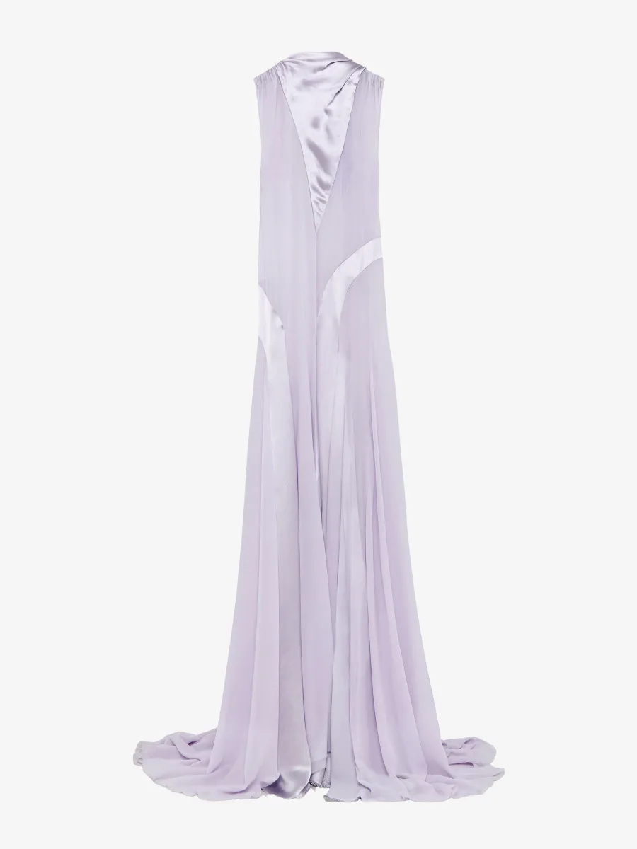 Shoulder Bow Evening Dress