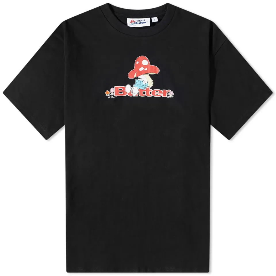 x The Smurfs Lazy Logo T-Shirt