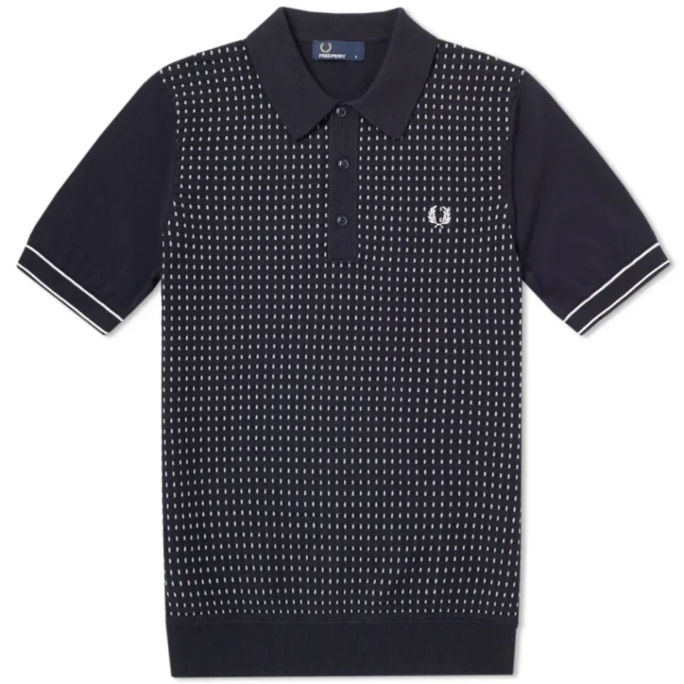 Fred Perry Jacquard Panel Knitted Shirt