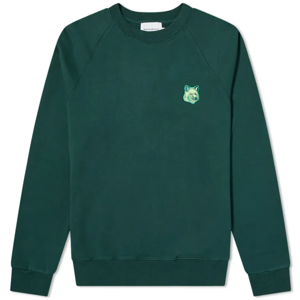 Maison Kitsuné Cool-Tone Fox Head Patch Clean Crew Sweat