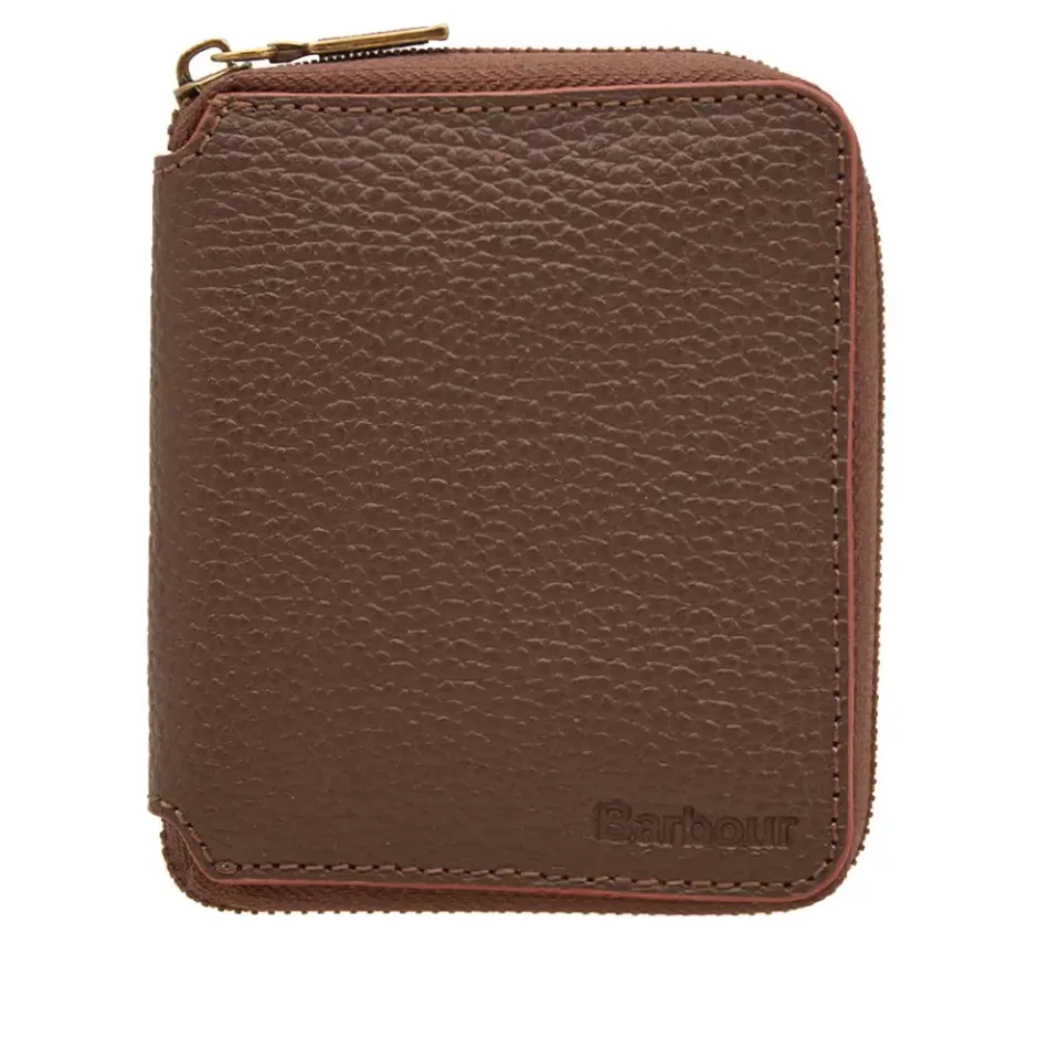 Grain Leather Zip Wallet