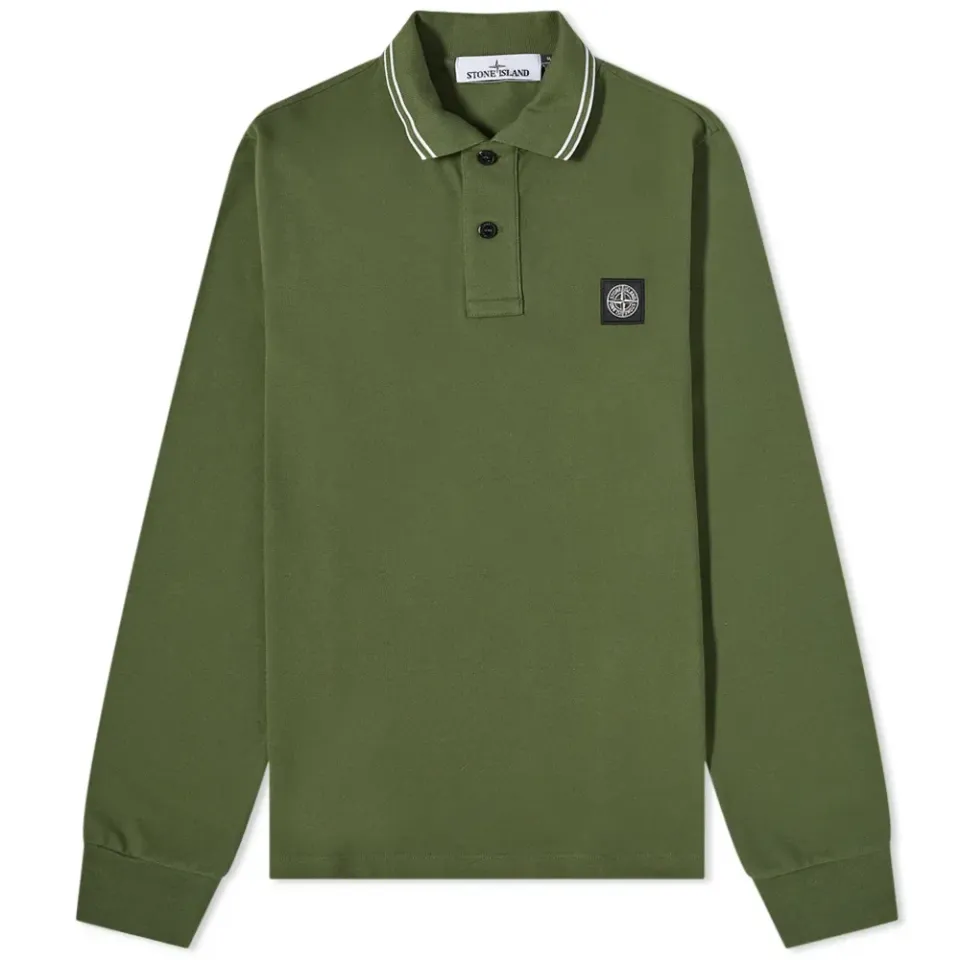 Long Sleeve Patch Polo