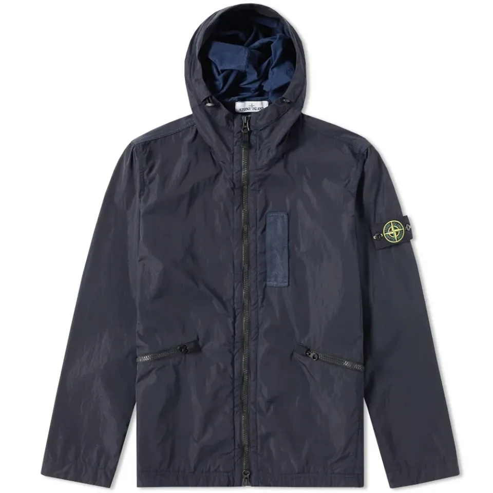 Nylon Metal Flock Hooded Jacket