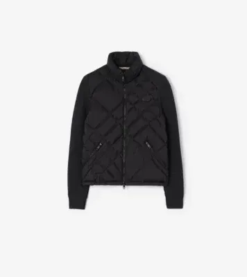 Nylon Dunsbury Puffer Jacket in Black