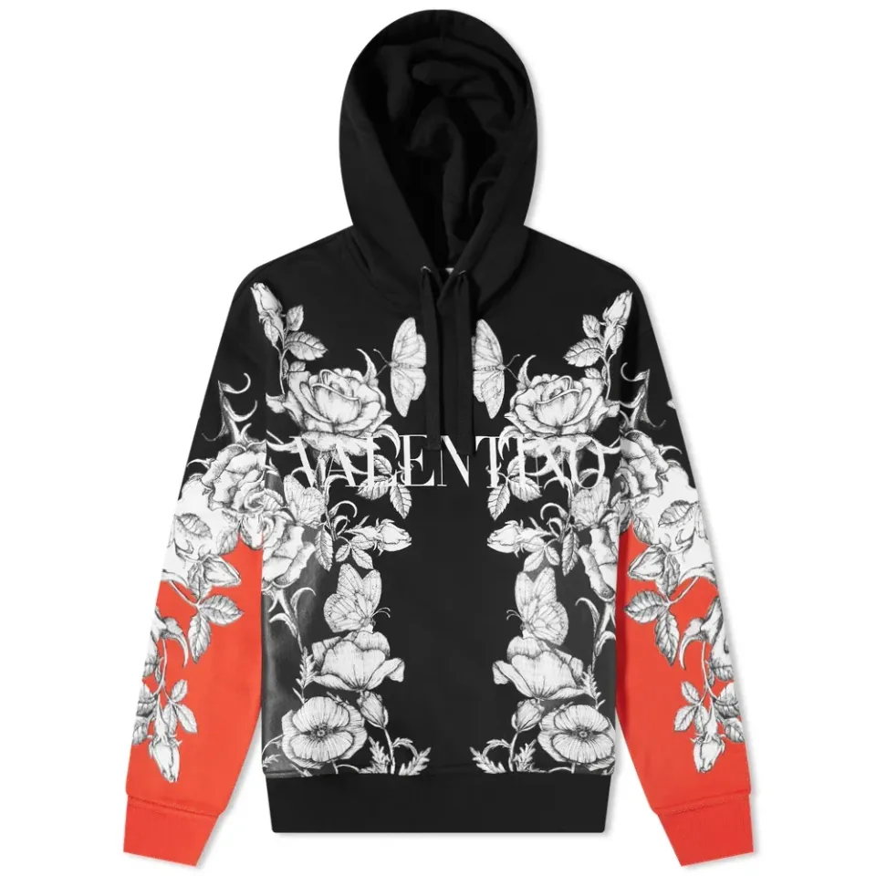 Floral Logo Popover Hoodie