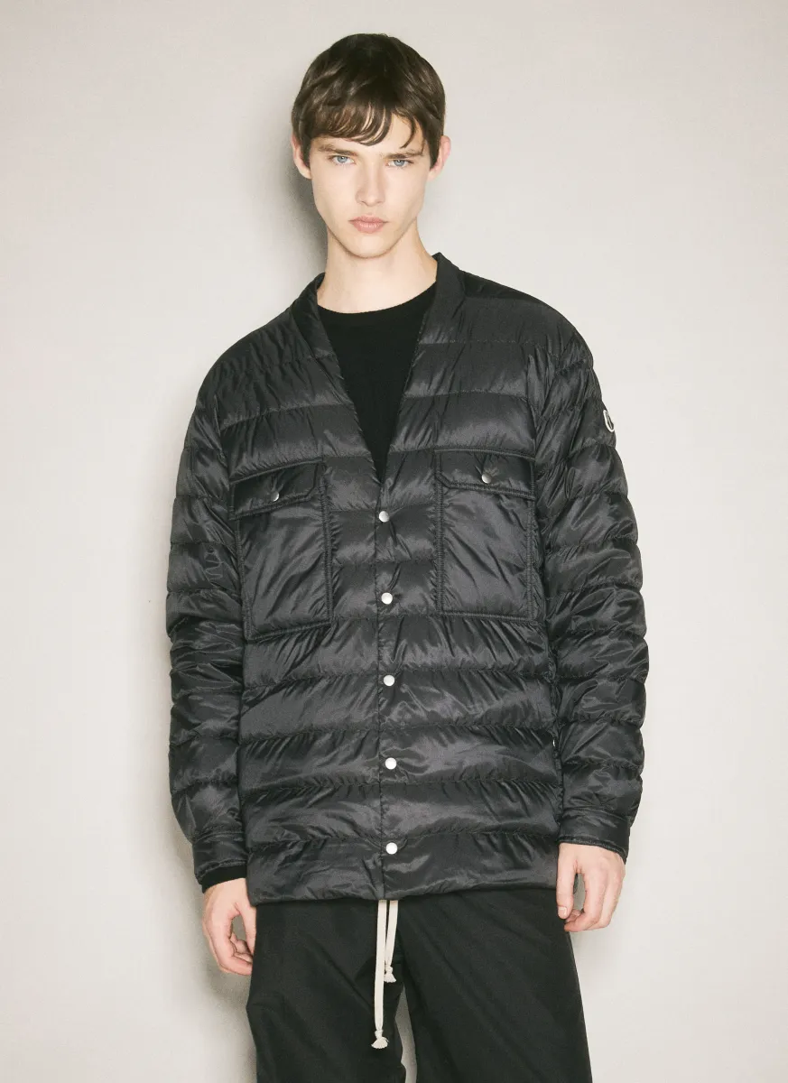 Collarless Down Jacket