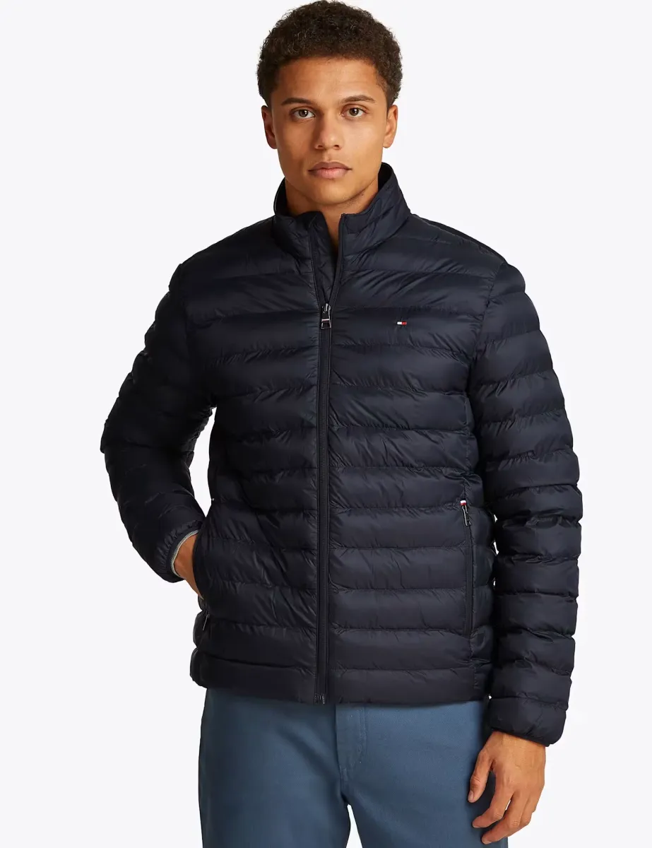 Packable Quilted Puffer Jacket Navy