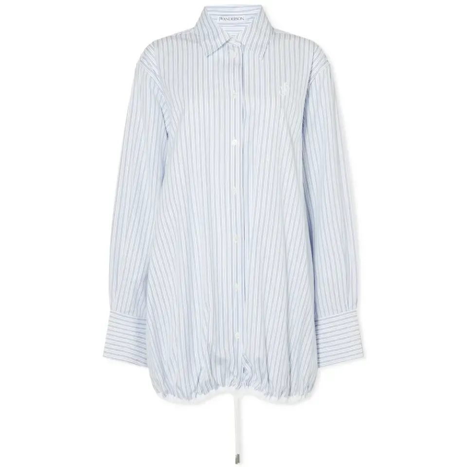 Oversized Drawstring Hem Shirt