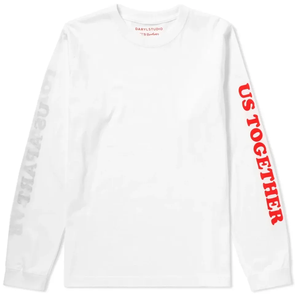 Long Sleeve Love Will Tear Us Reversible Printed Tee