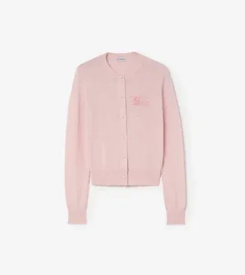 Knight Cotton Wool Cardigan in Mallow pink - Women, Lace