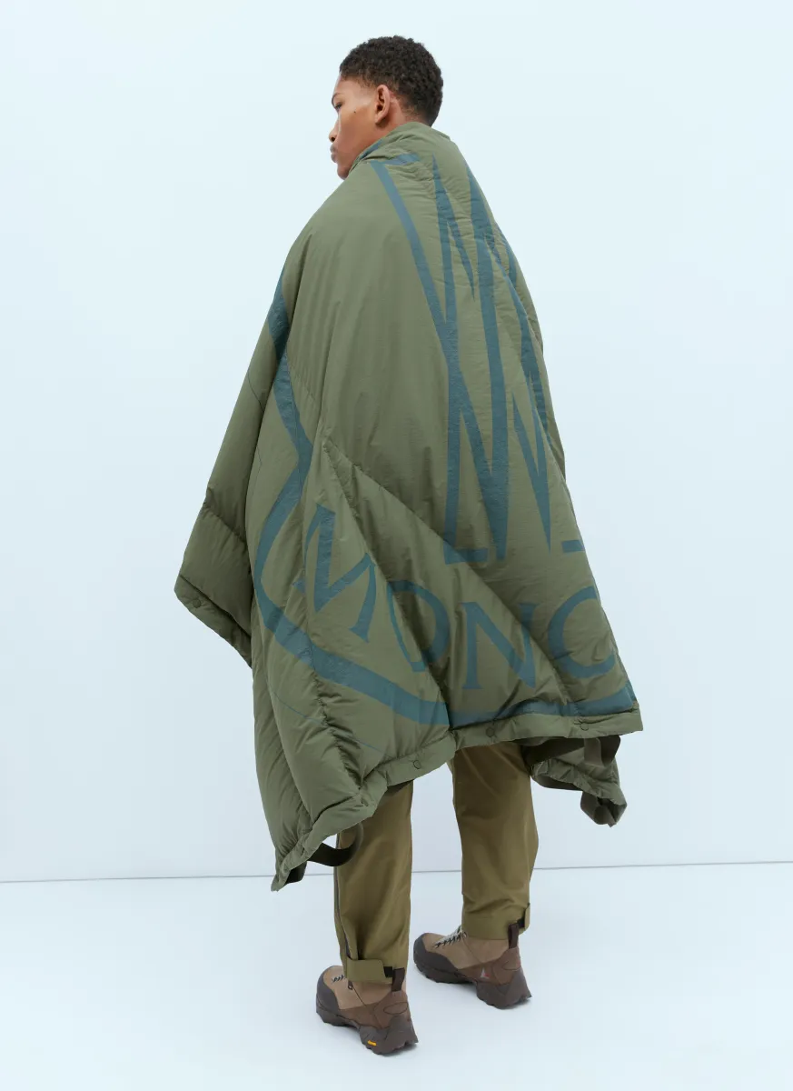 Quilted Logo Print Blanket