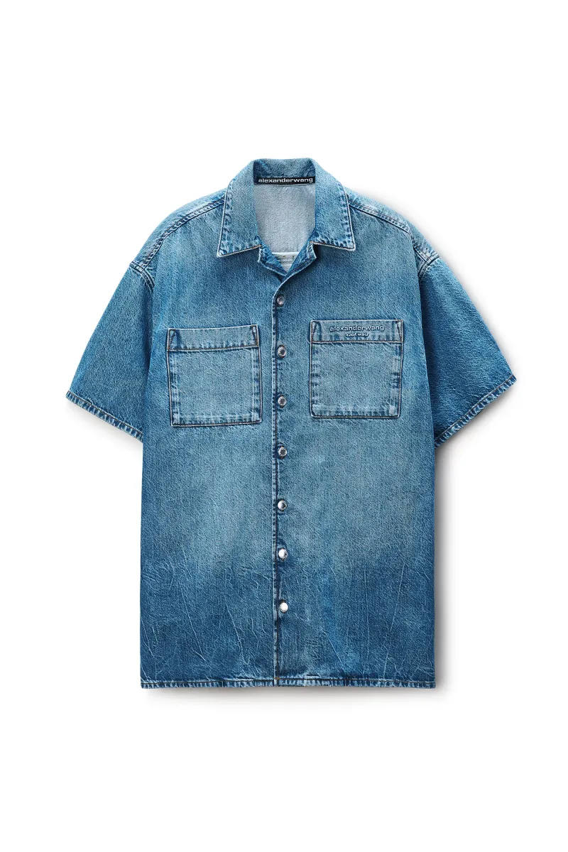Boxy Denim Shirtdress