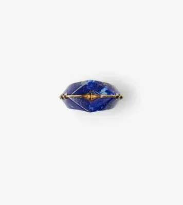 Lapis Hollow Ring in Gold