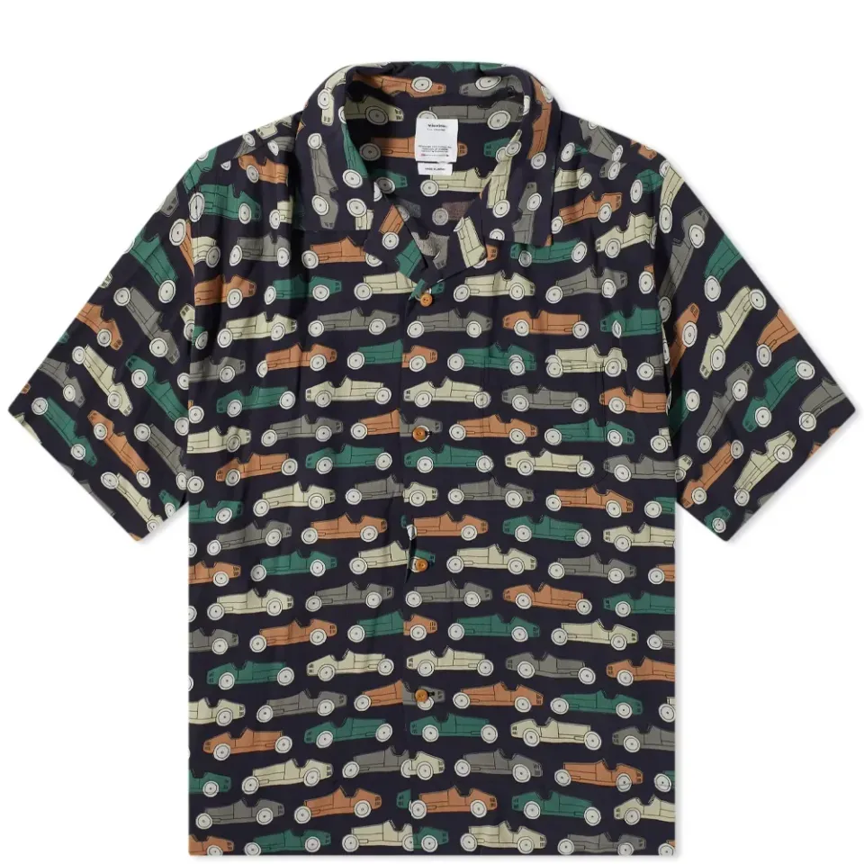 Car Print Caban Vacation Shirt