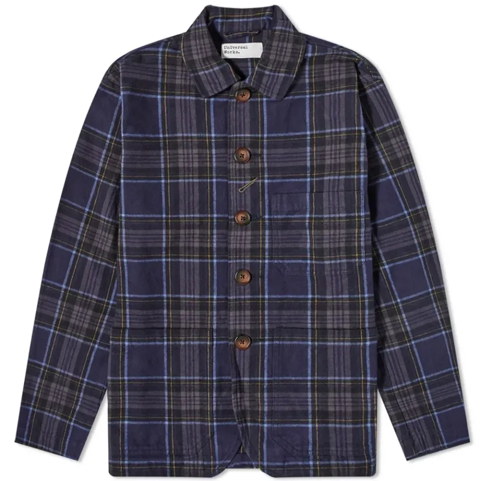 Check Cotton Bakers Chore Jacket