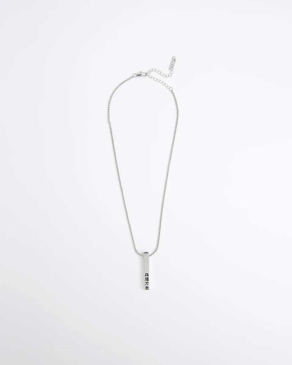 Japanese Bar Pendant Necklace