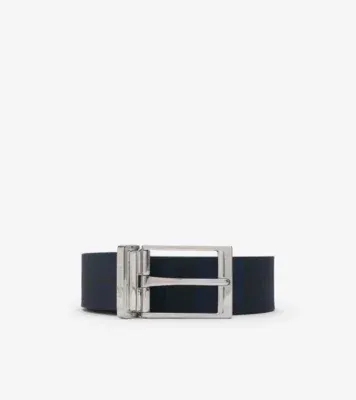Reversible Check Belt in Navy/black