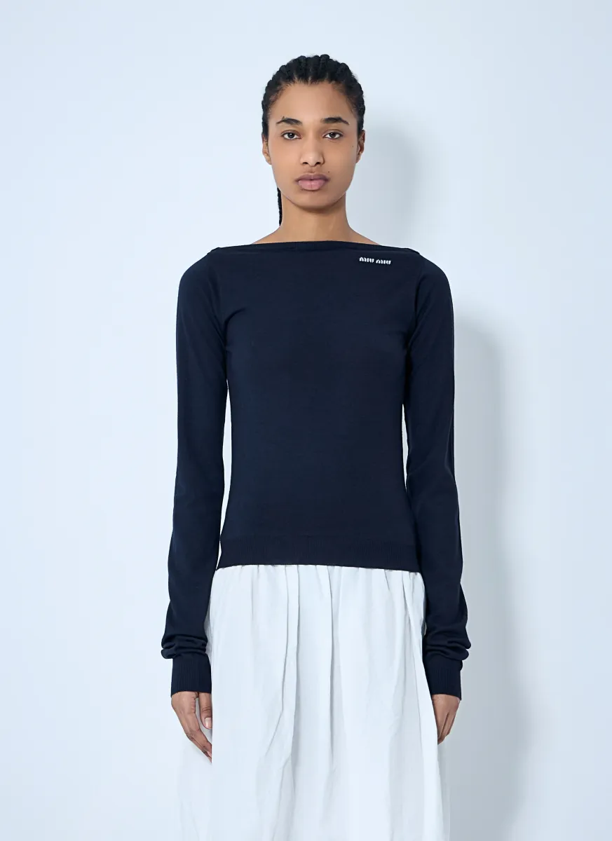 Logo Motif Wool Sweater
