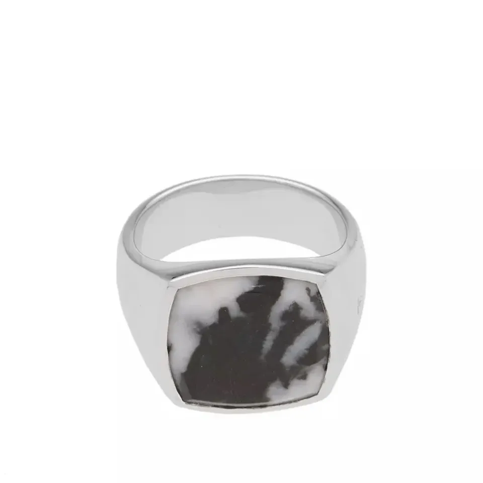 Cushion Zebra Marble Ring