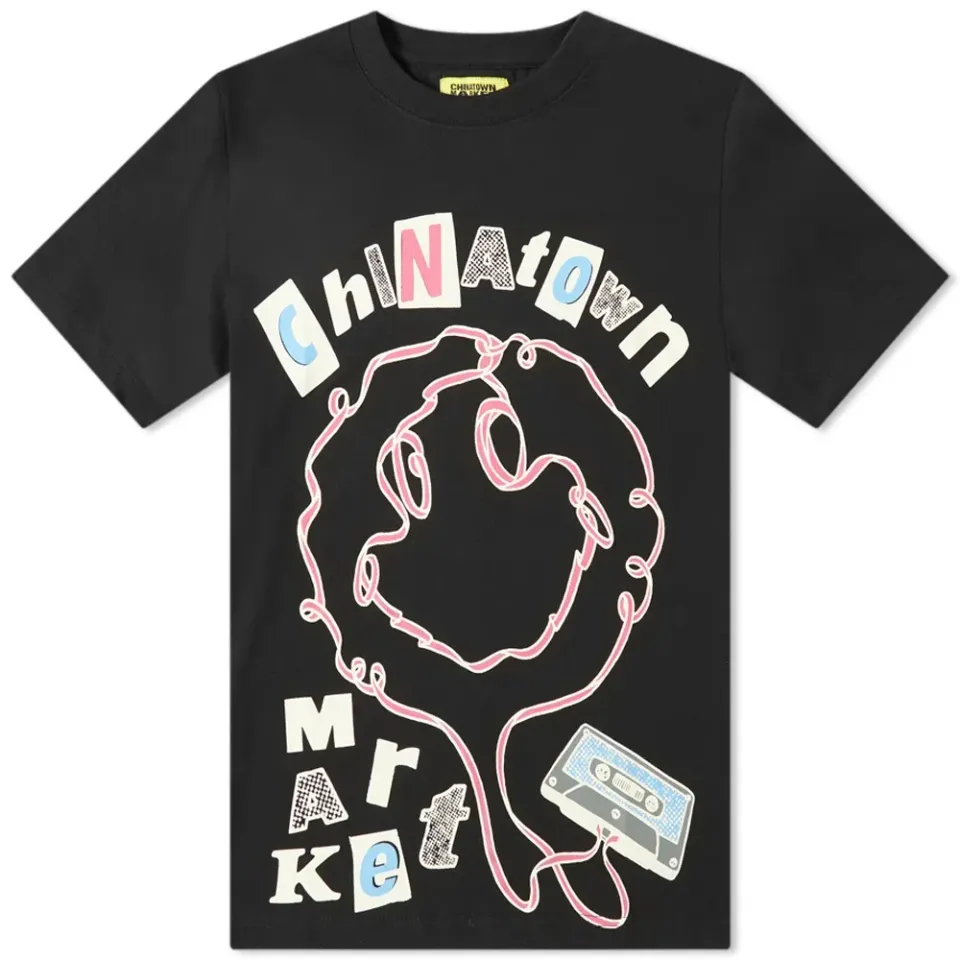 Chinatown Market Smiley Tape Player T-Shirt