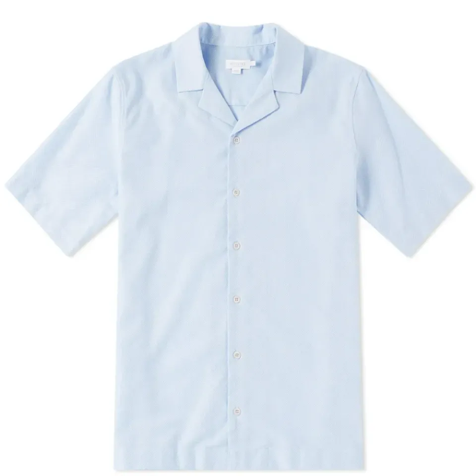 Cotton Camp Collar Short Sleeve Shirt