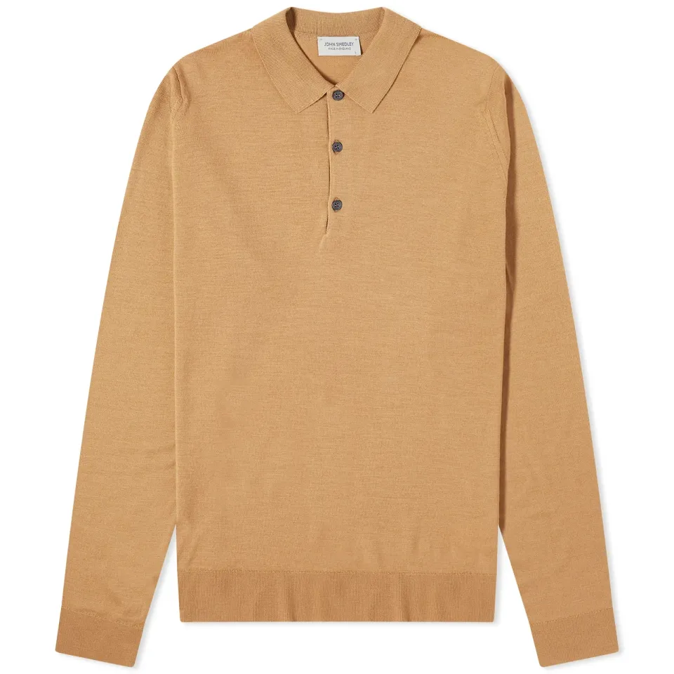 Long Sleeve Belper Merino Knit Polo
