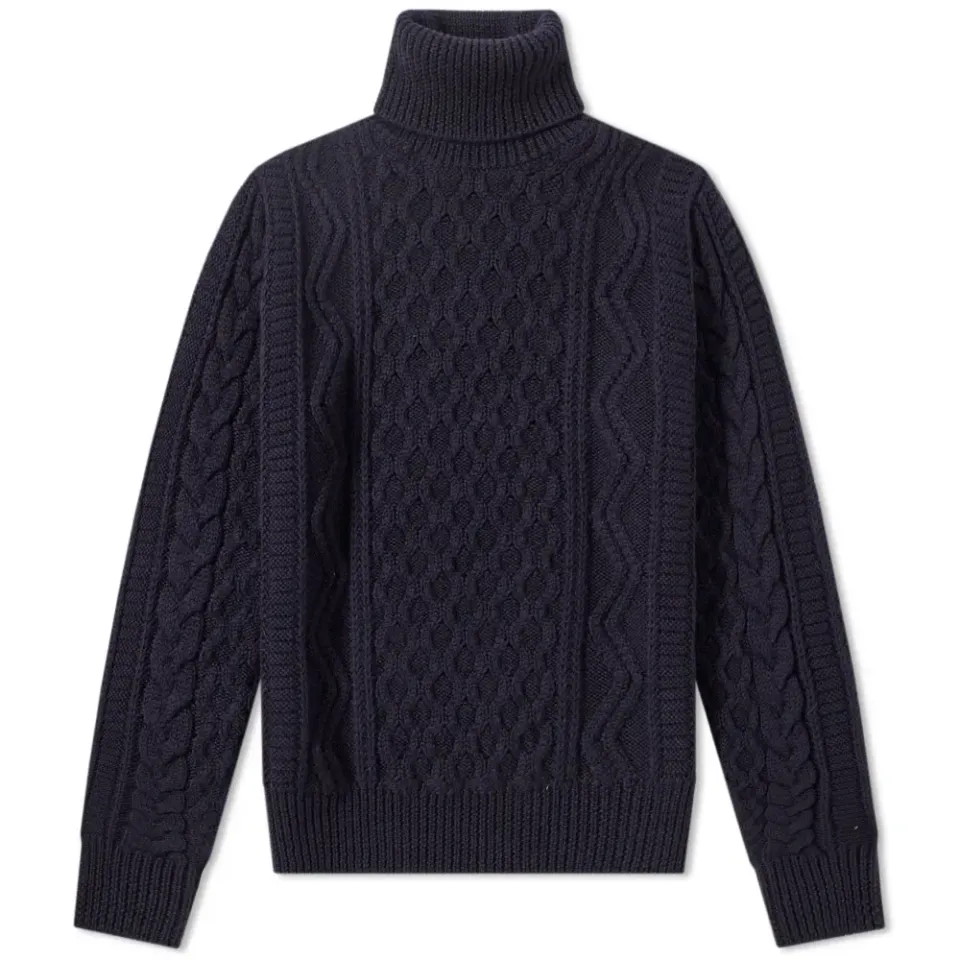 Cable Roll Neck Knit