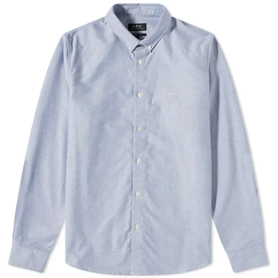 A.P.C Greg Logo Button Down Oxford Shirt