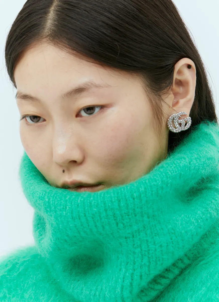 GG Marmont Single Crystal Earring