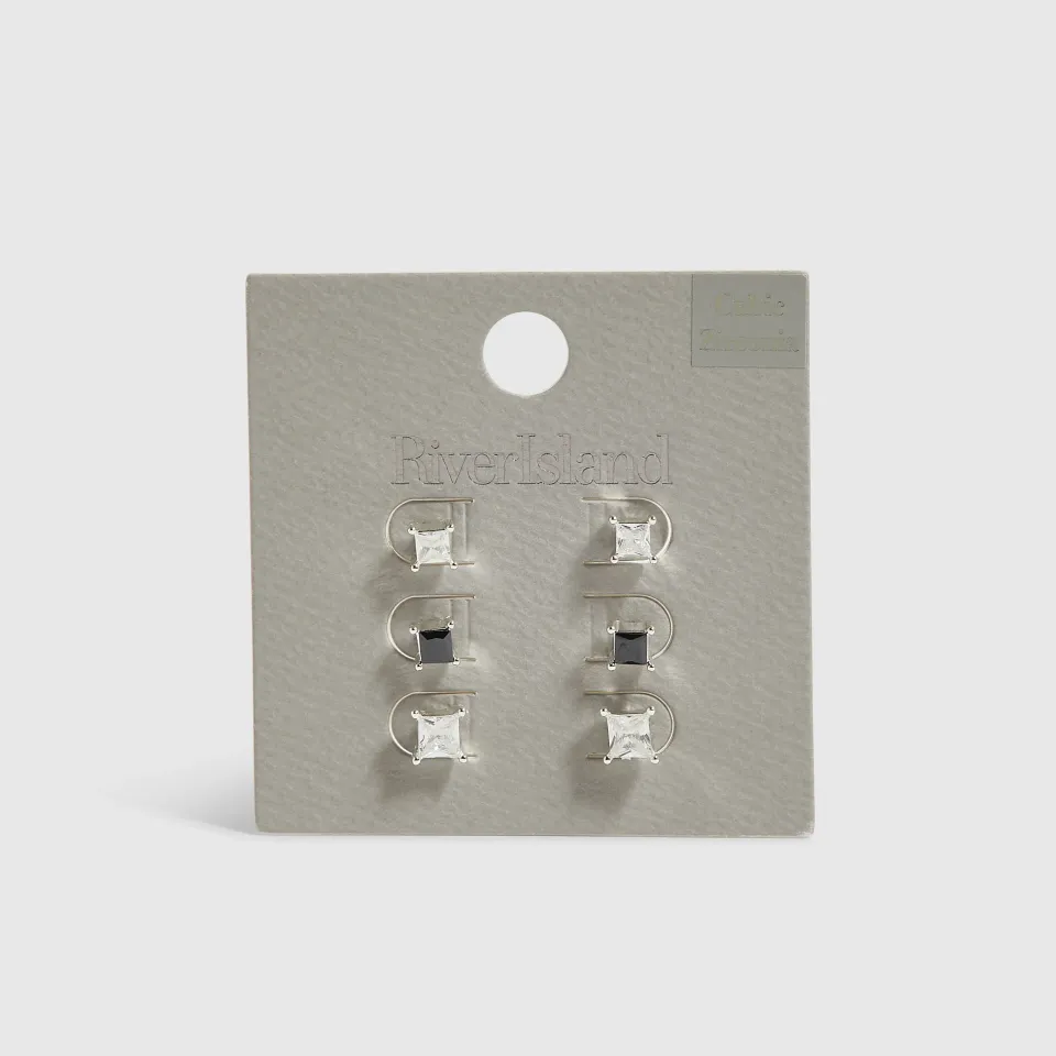 Cubic Zirconia Pack Of 3 Earrings