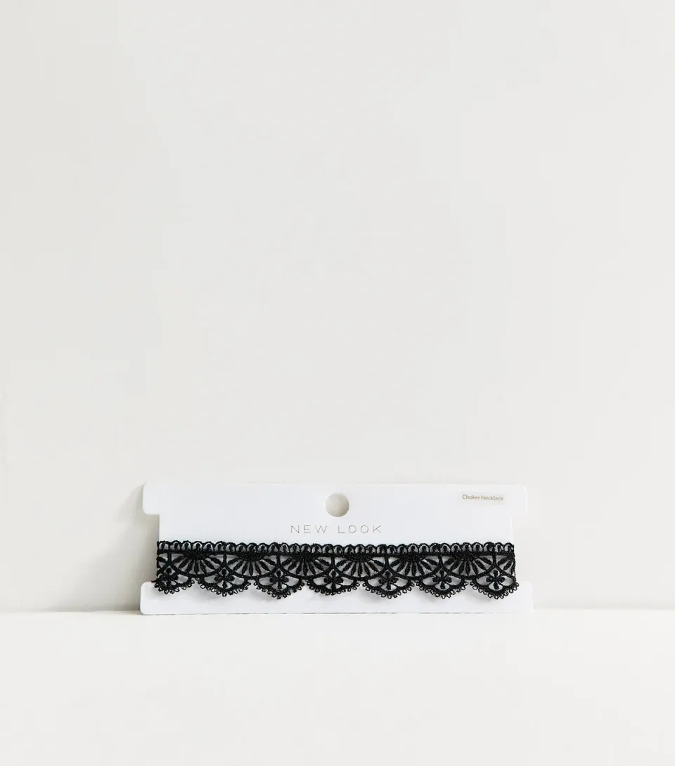 Black Halloween Lace Choker Necklace