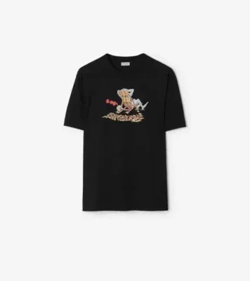 Beach Knight Cotton T-shirt in Black